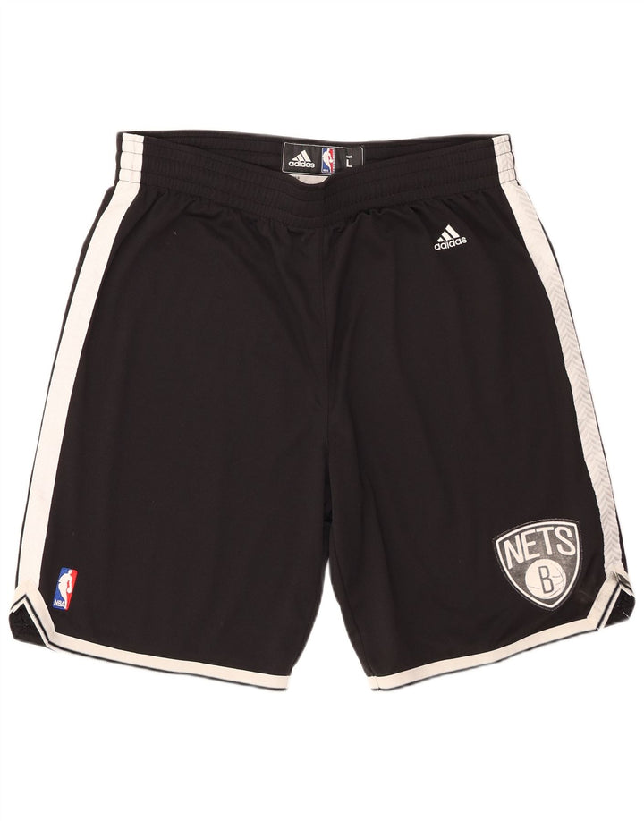 Adidas Herre Brooklyn Nets Sports Shorts Large Black Colourblock