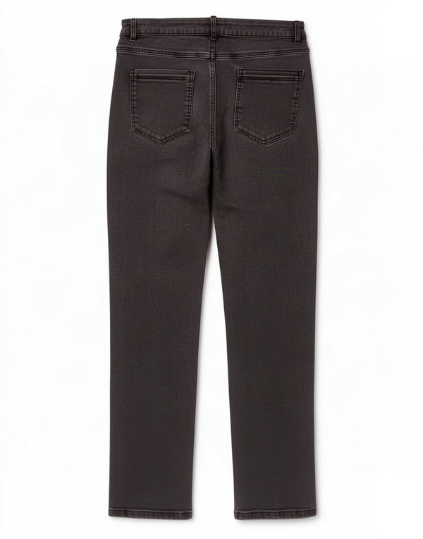 M&Co Dame Straight Jeans UK 14 Large W34 L29 Grå Bomuld