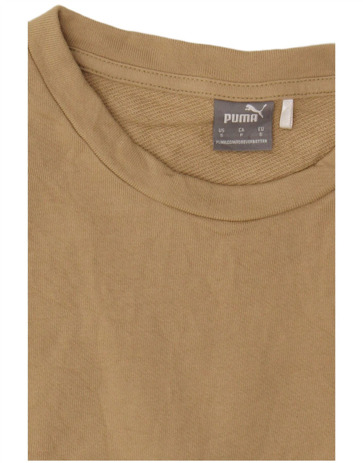 PUMA Womens Sweatshirt Jumper UK 10 Small Beige
