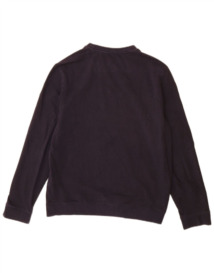 Guess Herre Grafisk Slim Fit Sweatshirt Jumper Stor Marineblå Bomuld