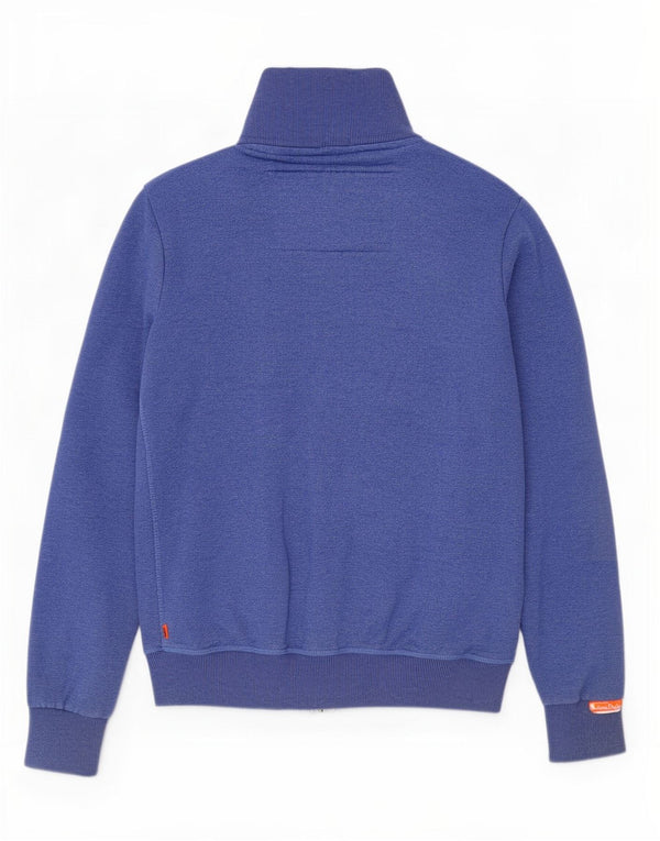 Superdry Mens Tracksuit Top Jacket Small Blue Cotton
