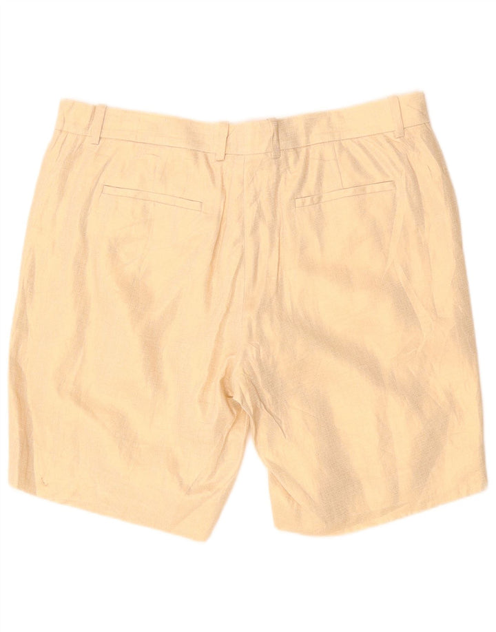 J. CREW Chino Shorts til kvinder US 8 Medium W34 Beige hør