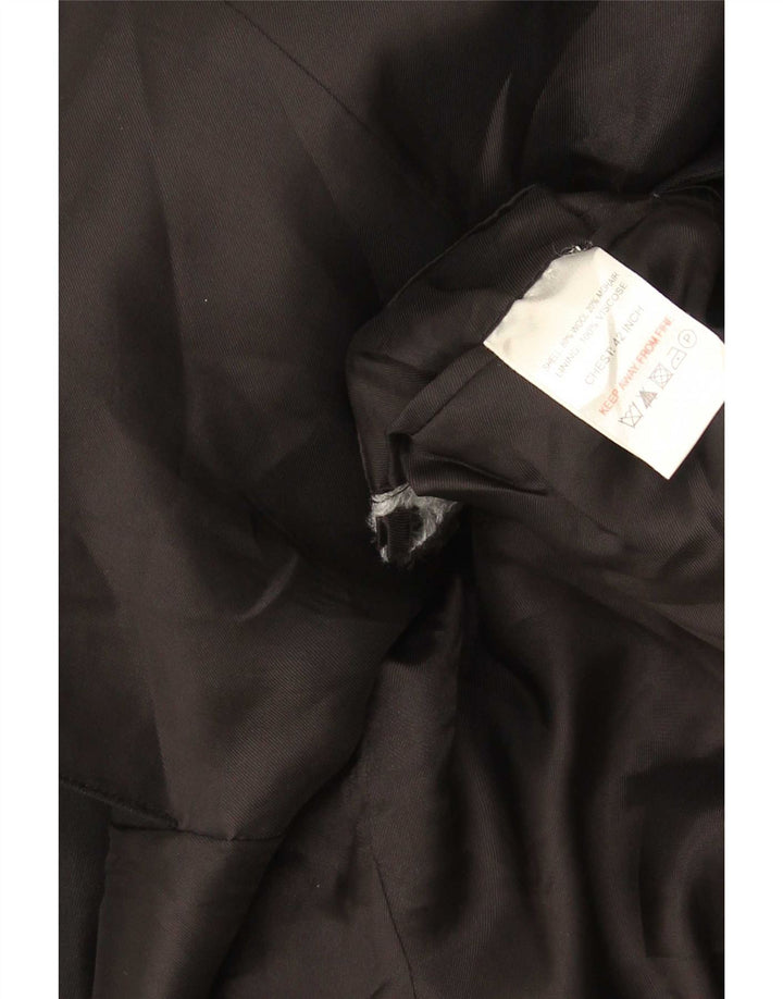 Vintage Herre 2-knaps blazerjakke IT 42 XL Sort Uld