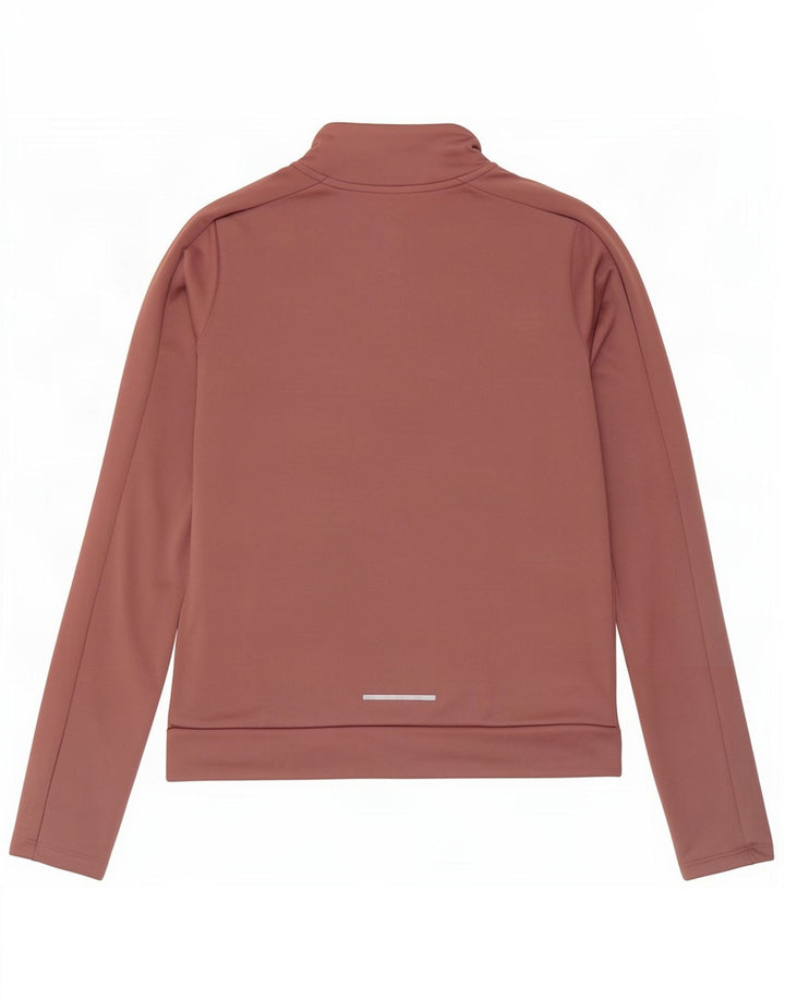 Nike Dame Dri Fit Pullover med lynlås-hals Træningsdragt Top UK 6 XS Pink