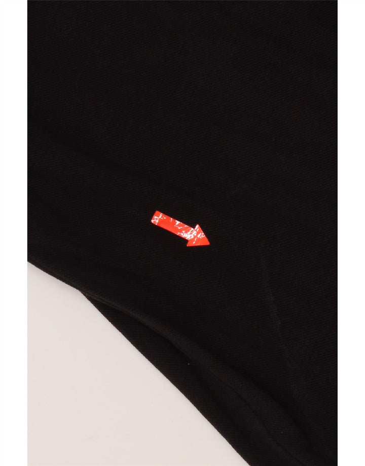 Besætningstøj Herre poloshirt Stor sort bomuld