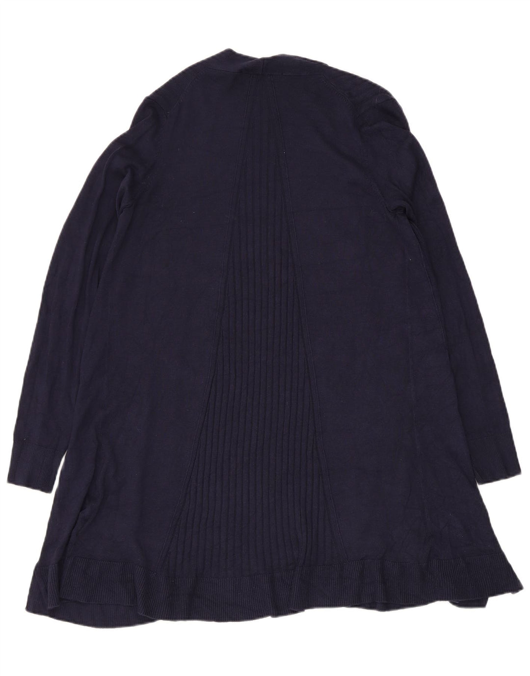 Marks & Spencer Dame Longline Åben Cardigan Sweater UK 10 Small Navy Blue