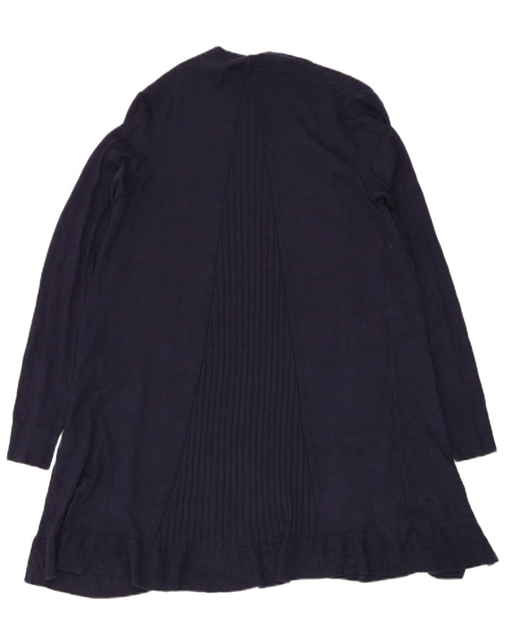 Marks & Spencer Dame Longline Åben Cardigan Sweater UK 10 Small Navy Blue