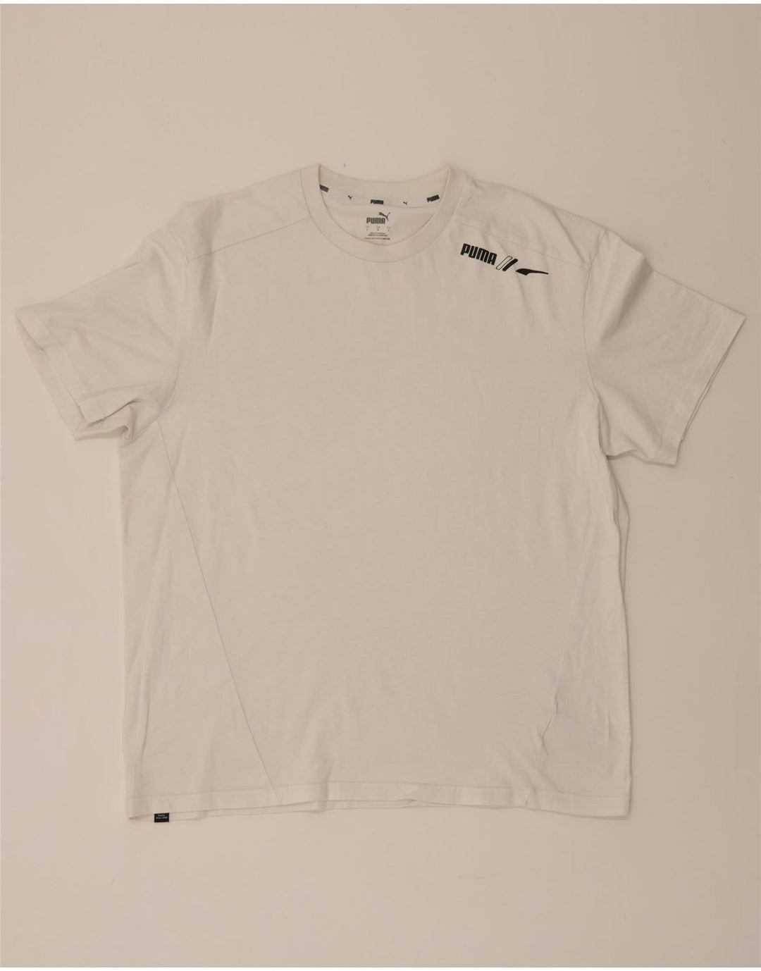 PUMA Mens T-Shirt Top Large White Cotton Vintage Puma and Second-Hand Puma from Messina Hembry 