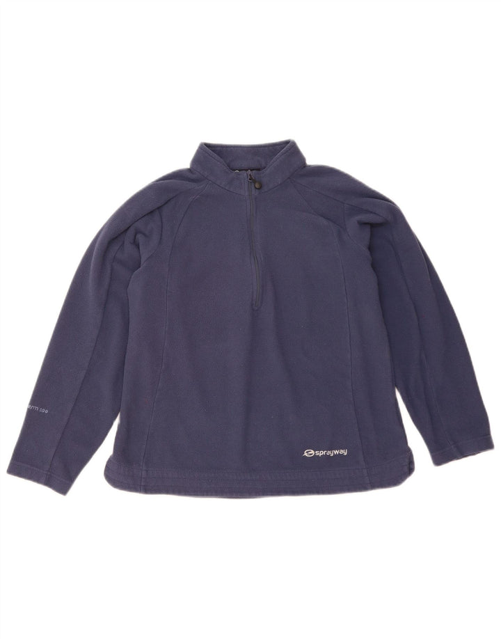 Sprayway Dame lynlås-hals Fleece Jumper UK 10 Small Navy Blue Polyester