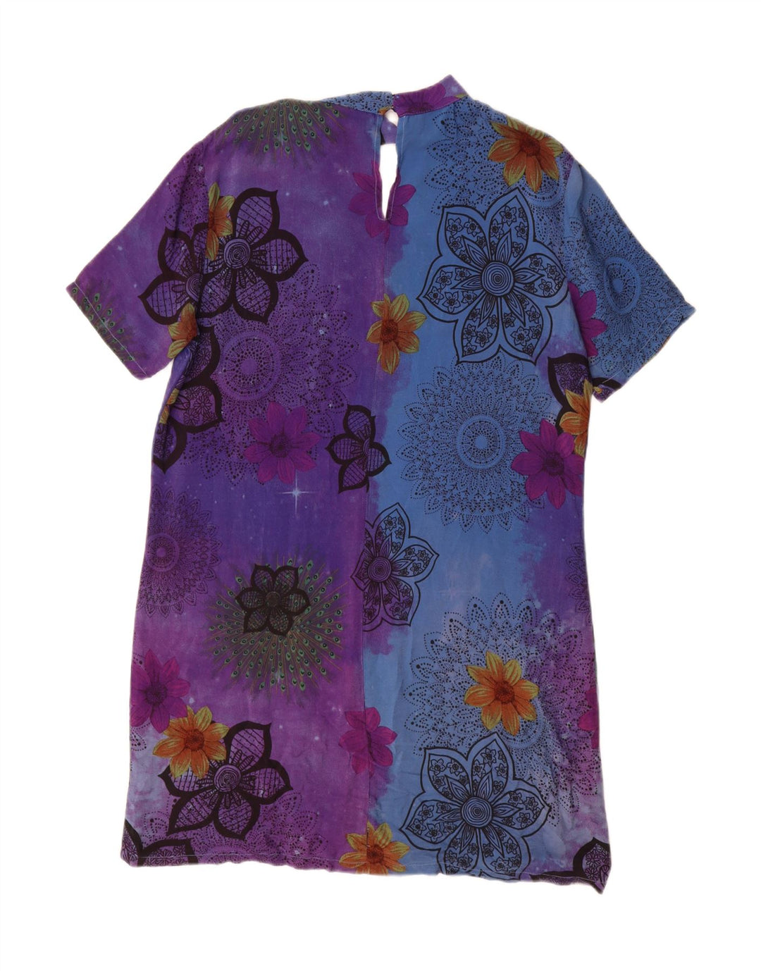 Desigual Womens Graphic Shift Dress EU 42 Large Multicolored Floral