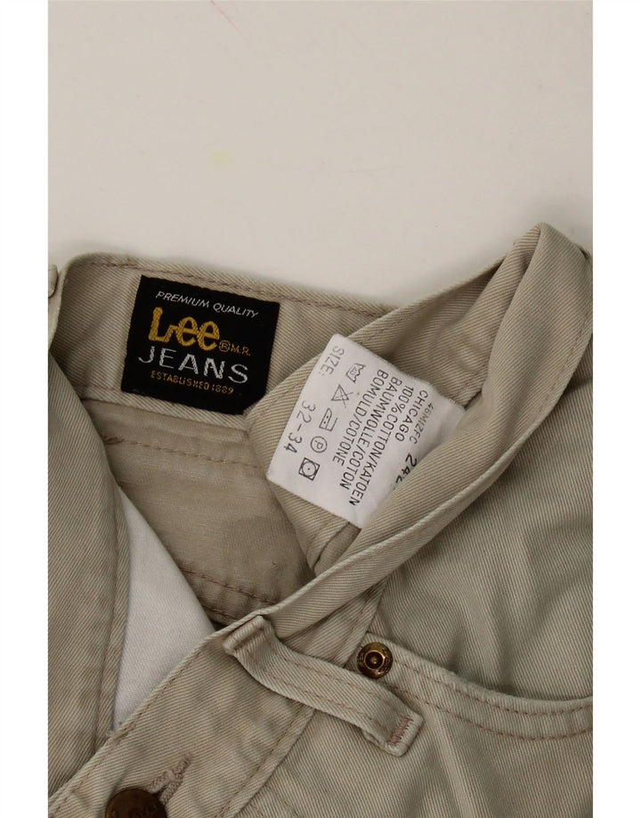 LEE Mens Straight Jeans W32 L28 Khaki Cotton Vintage Lee and Second-Hand Lee from Messina Hembry 