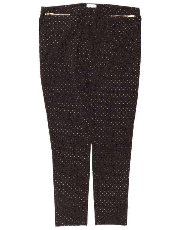 M&Co Dame Skinny Casual Bukser UK 18 XL W38 L28 Sort Plettet Viscose