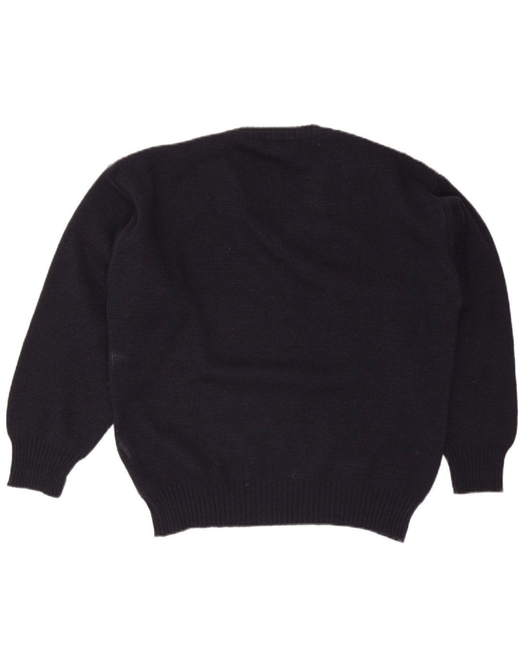 Tris Line Herre V-hals sweater IT 48 Mellem marineblå stribet uld