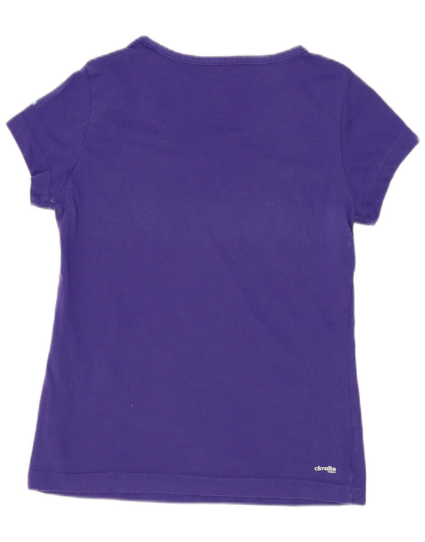 Adidas piger Climalite grafisk t-shirt top 11-12 år lilla bomuld
