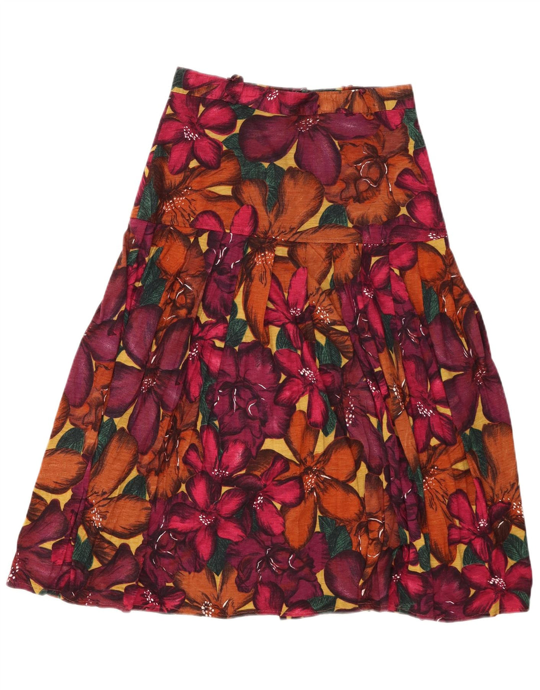 Vintage A-line nederdel til kvinder IT 42 Medium W26 Flerfarvet blomster