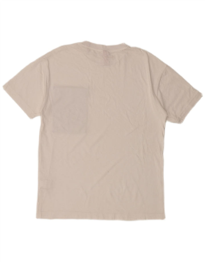 KAPPA Herre T-Shirt Top Medium Hvid Bomuld