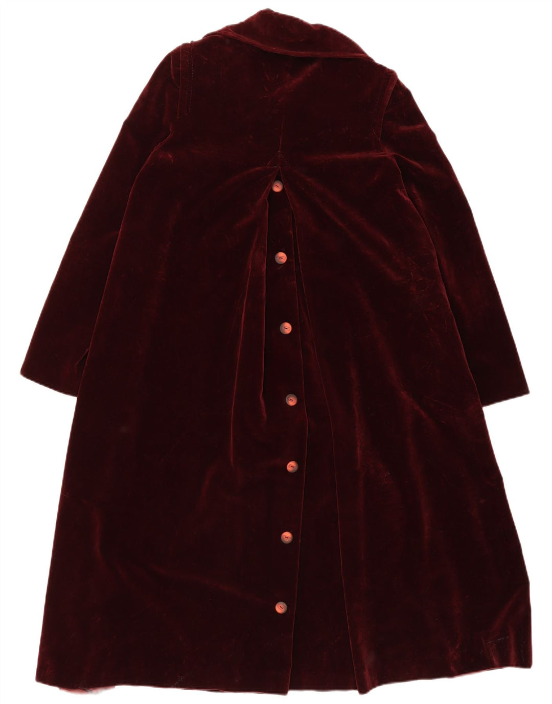 Vintage Dame Velvet Overcoat IT 46 Large Burgundy