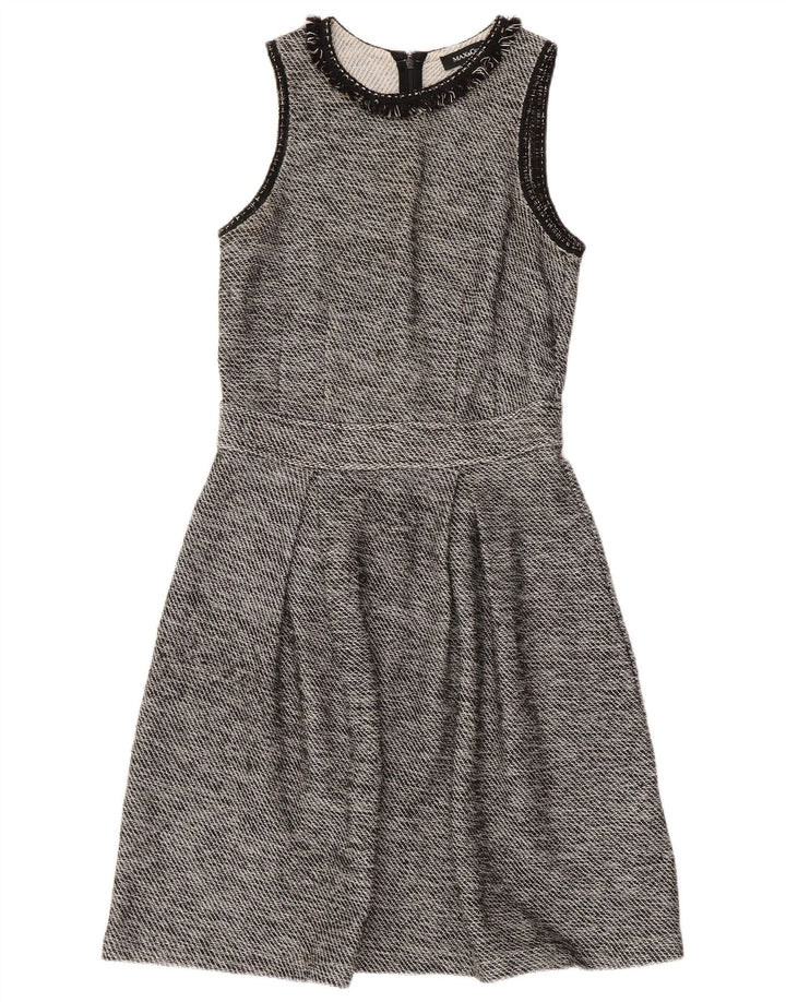 MAX & CO. Ærmeløs A-line kjole til kvinder UK 8 Lille sort bomuld