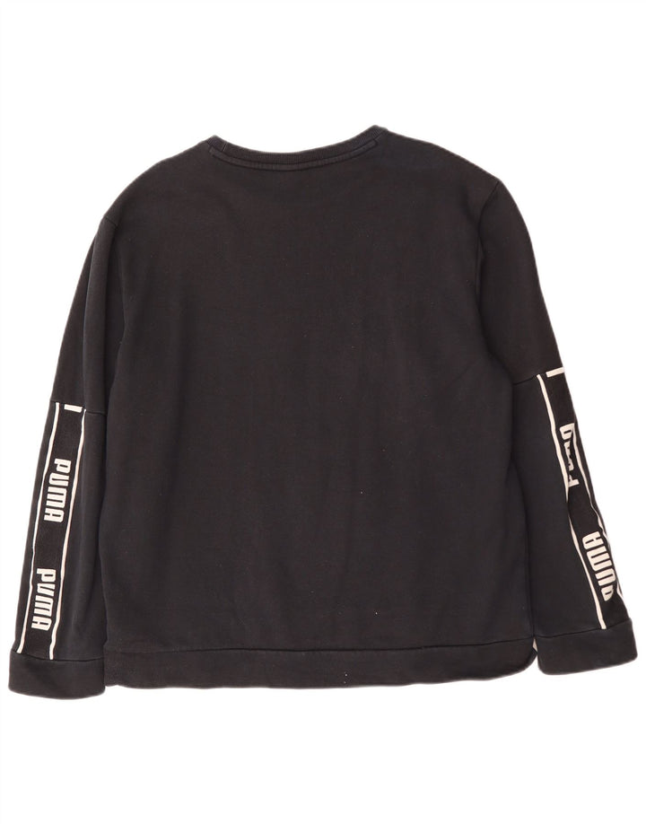 Puma Herre Grafisk Sweatshirt Jumper Stor Sort Bomuld