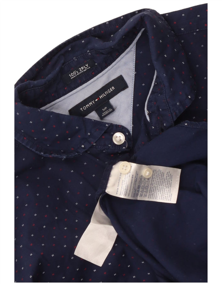 Tommy Hilfiger Herre grafisk skjorte lille marineblå bomuld