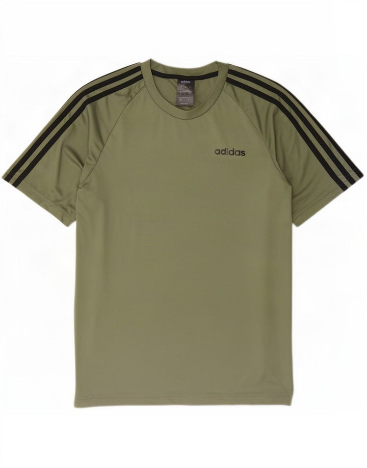 Adidas Herre T-Shirt Top Lille Khaki Polyester