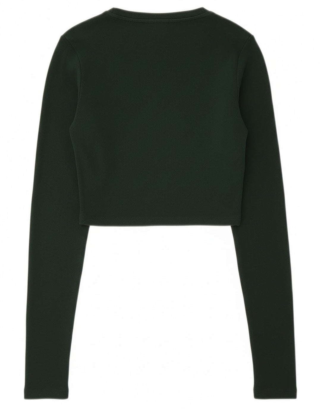 Zara Langærmet Crop Top til kvinder DK 12 Mellemgrøn