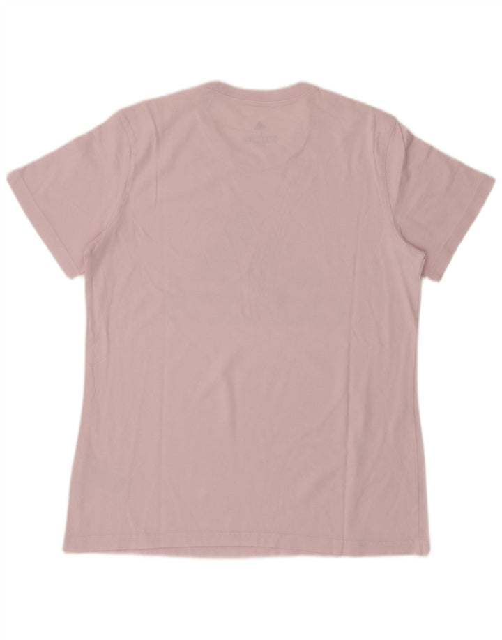 ADIDAS grafisk T-shirt top til kvinder DK 16/18, stor pink bomuld