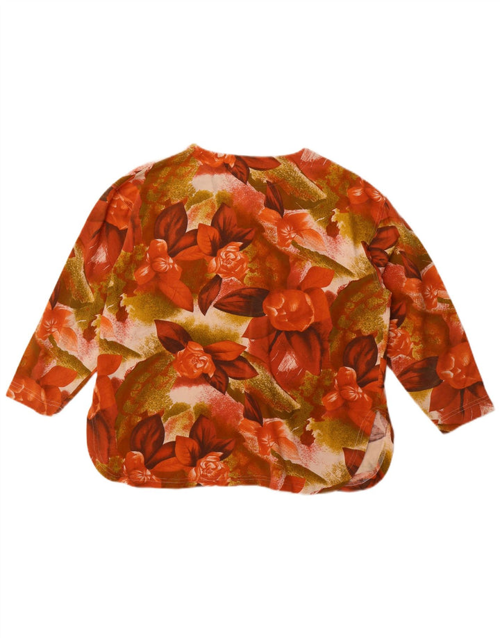 Newpenny Dame 3/4 ærmet bluse Top UK 14 Medium Multicolored Floral