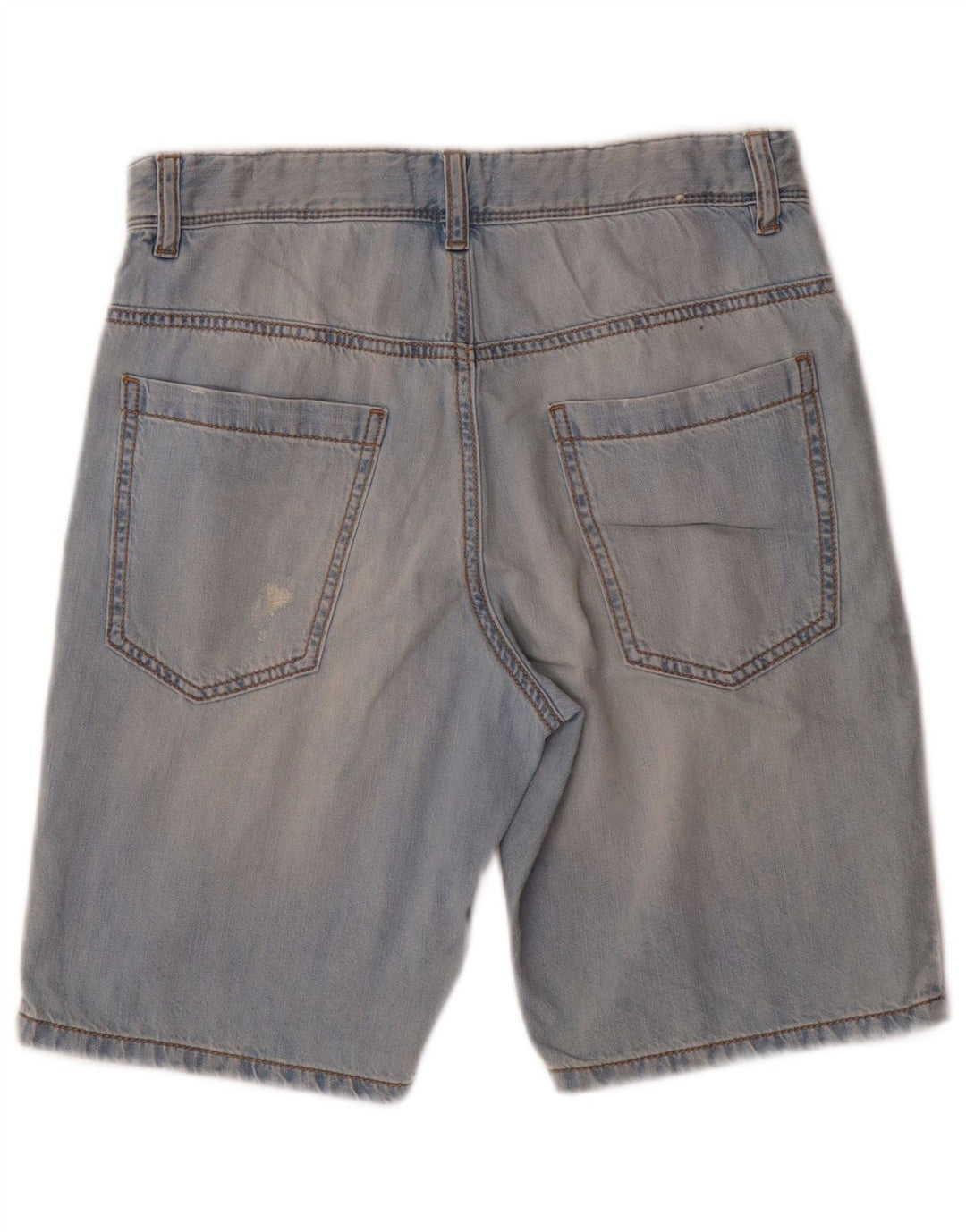 Benetton Boys Denim Shorts 11-12 år 2XL W28 Blå Bomuld