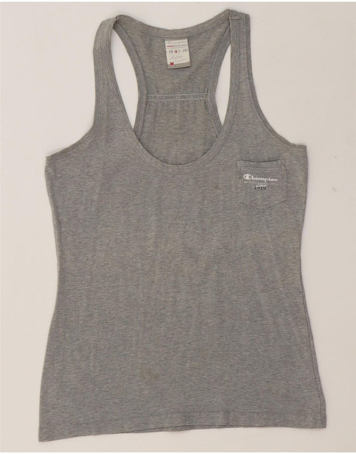 CHAMPION Womens Heritage Classics Vest Top UK 14 Medium Grey Vintage Champion and Second-Hand Champion from Messina Hembry 