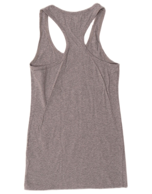 Nike Dame Slim Fit Grafisk Vest Top UK 8/10 Small Grey