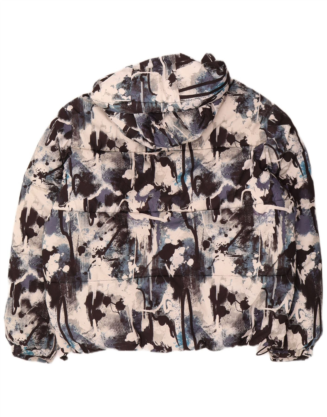 Zara Herre hættepolstret jakke UK 38 Medium Flerfarvet Camouflage