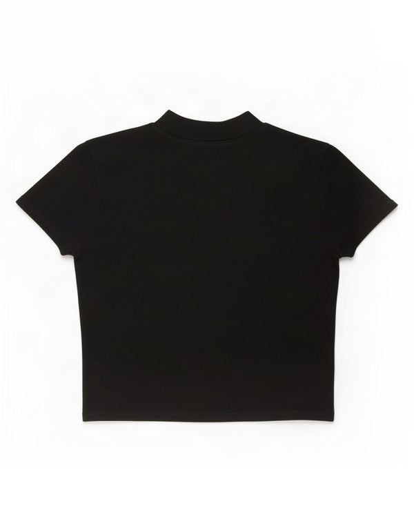 Zara Womens Crop Blouse Top UK 10 Small Black