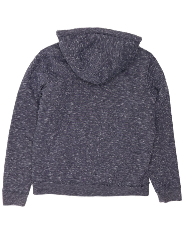 Hollister Herre Sherpa Zip Hoodie Sweater Medium Navy Blue Flecked Bomuld