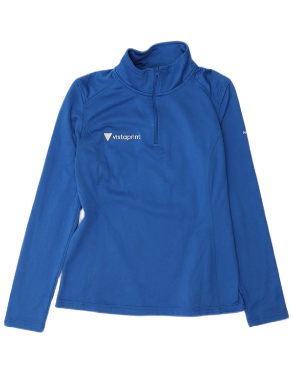 The North Face Womens Zip Neck Pullover Tracksuit Top UK 10 Small Blue