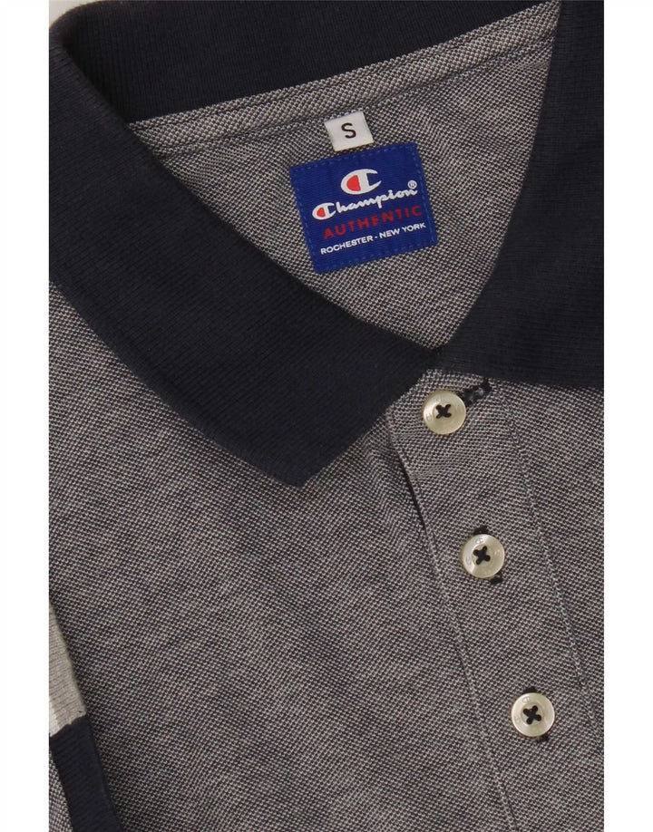 Champion Herre Rugby Polo Shirt Small Navy Blue Colourblock