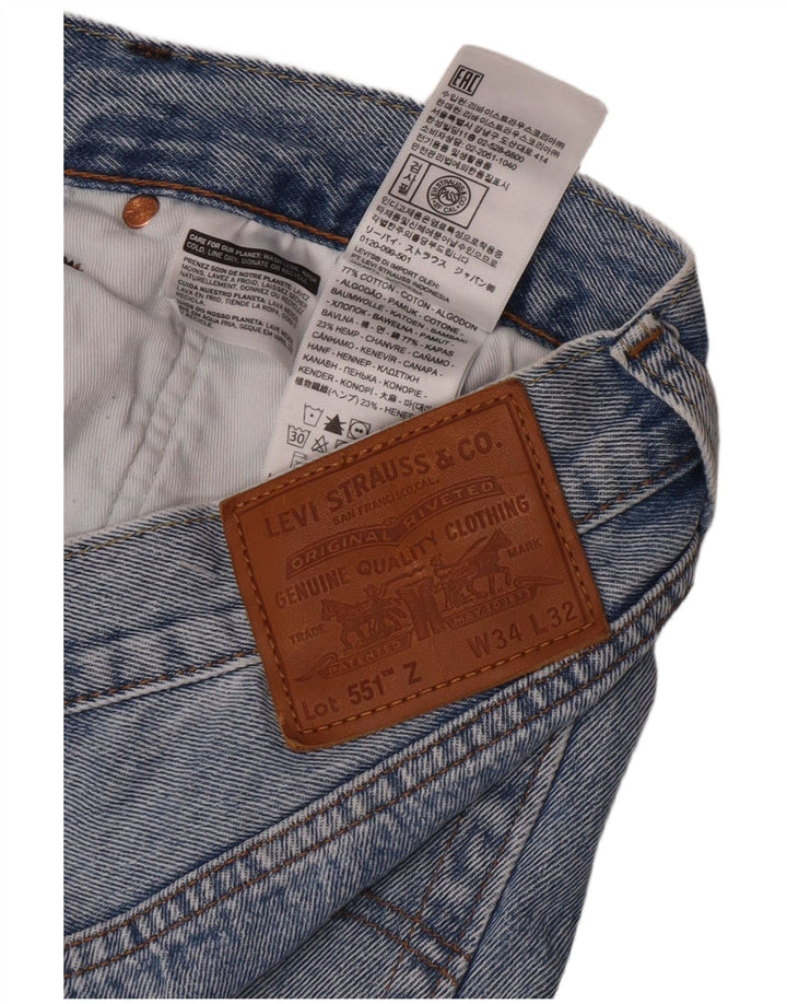 Levi's Straight Jeans til mænd W34 L32 blå bomuld