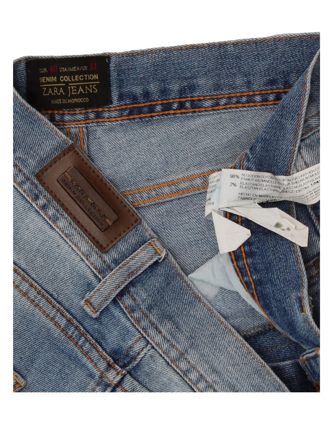 ZARA Mens Slim Jeans EU 40 Medium W31 L29 Blue Cotton Vintage Zara and Second-Hand Zara from Messina Hembry 