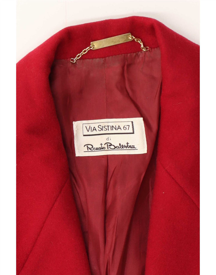 Renato Balestra Dame 2 Button Blazer Jacket UK 10 Small Red