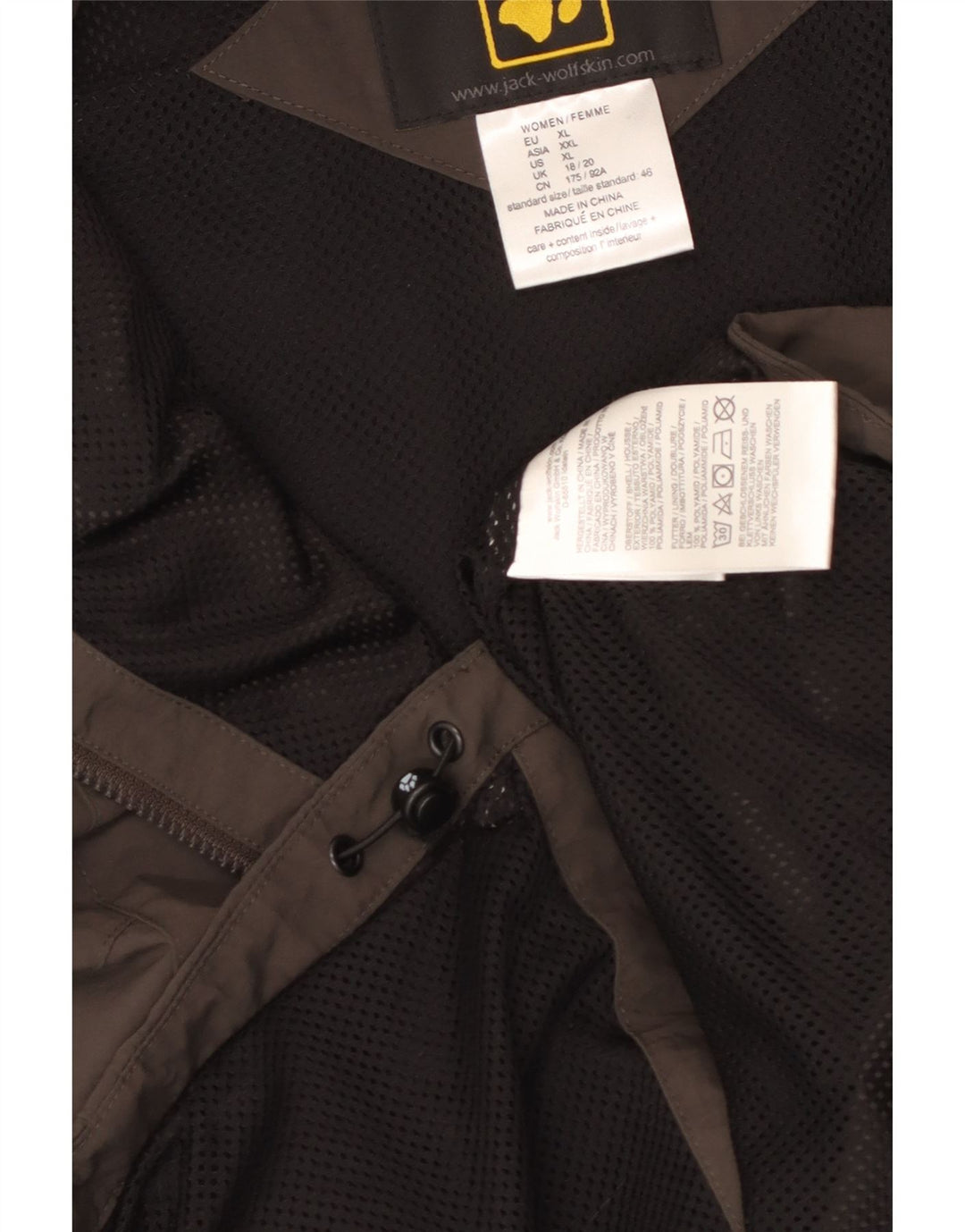 JACK WOLFSKIN ærmeløs træningsdragt til kvinder, jakke UK 18/20 XL Grå