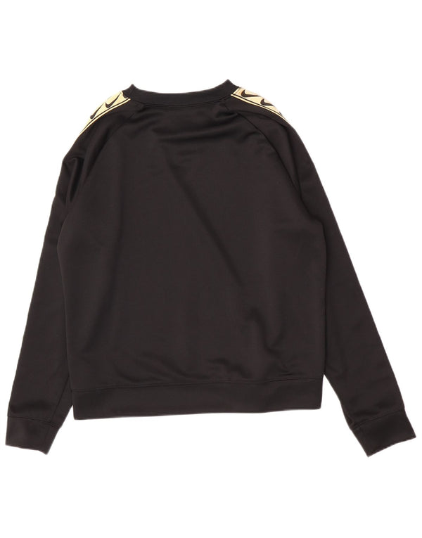 Nike Graphic Sweatshirt Jumper UK 10 Small Black Colourblock
