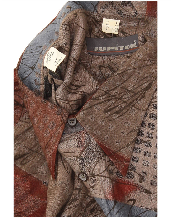 Jupiter Herre Pullover Shirt Størrelse 43 Stor Flerfarvet Patchwork Bomuld