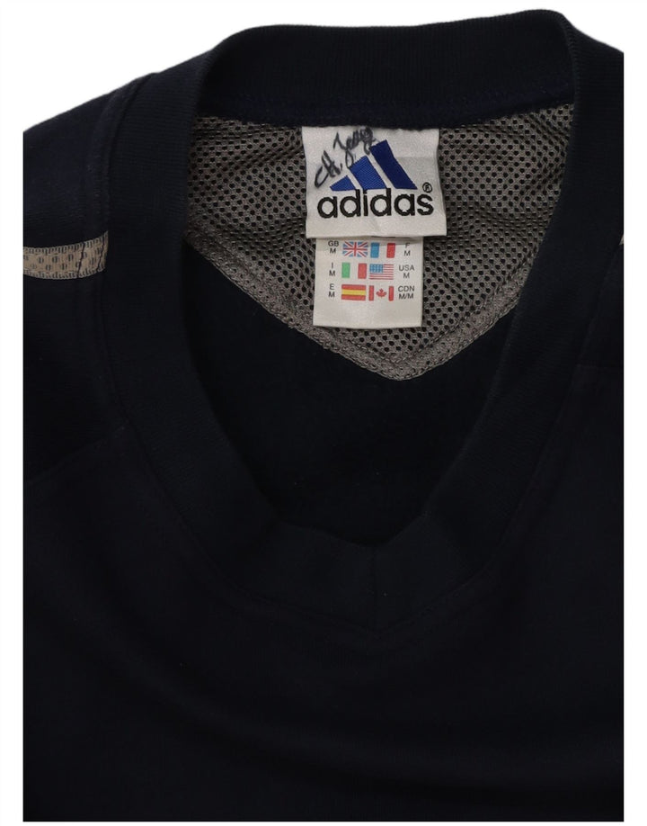 ADIDAS Herre Loose Fit Sweatshirt Jumper Medium Navyblå Bomuld