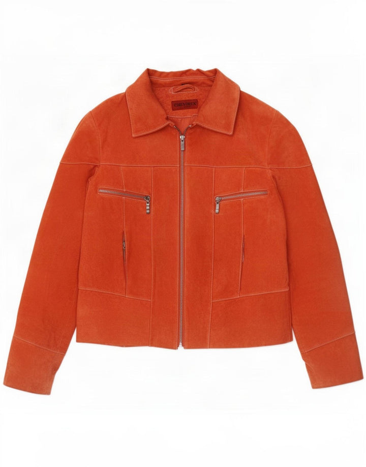 Chevirex Dame Ruskindsjakke EU 42 Large Orange Læder