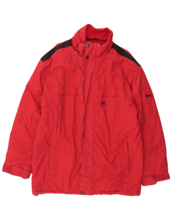 Helly Hansen Herre Windbreaker Jacket UK 40 Large Red Colourblock Bomuld