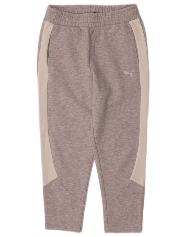 Puma Womens Crop træningsdragt Bukser UK 10 Small Grey Colourblock Bomuld