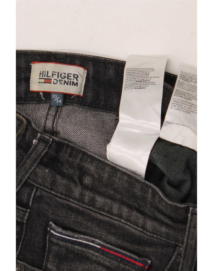 Tommy Hilfiger Herre Slim Jeans W33 L34 Grå Bomuld