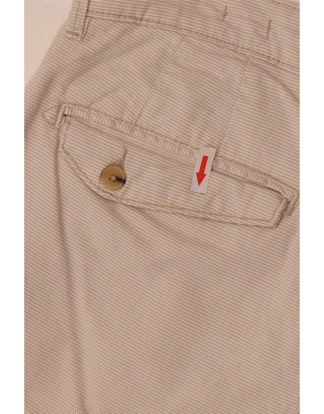 Zara Herre Sunset Chino Shorts EU 40 Medium W31 Off White Check