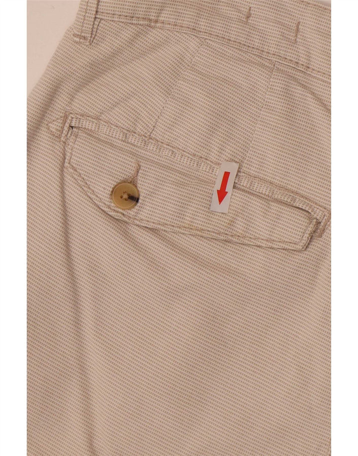 Zara Herre Sunset Chino Shorts EU 40 Medium W31 Off White Check
