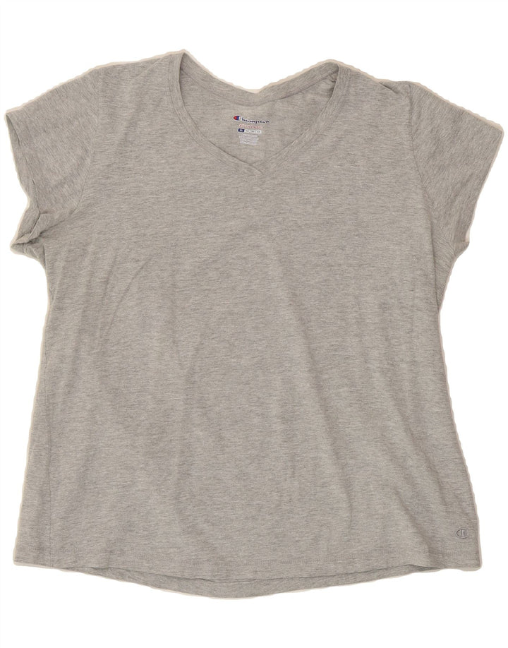 CHAMPION Womens T-Shirt Top UK 18 XL Grey Vintage Champion and Second-Hand Champion from Messina Hembry 